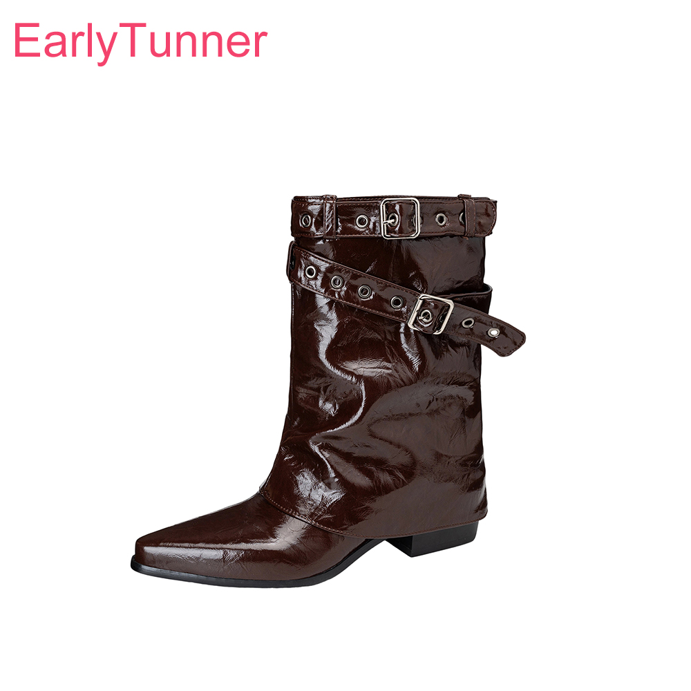 Women Shoes Size 7 - New Winter Comfortable Brown Black Women