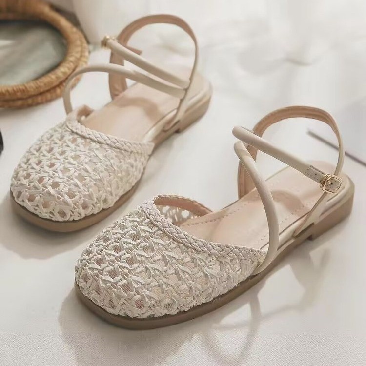 Shoes Women Pumps - French-style Closed-toe Sandals for Women, Summer