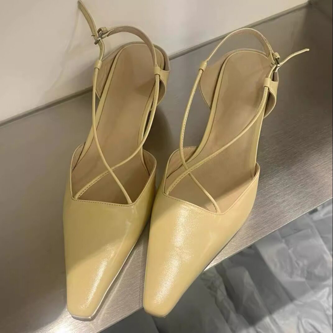 Women'S Shoes Kitten Heels - New Korean Style Pointed Toe Cross