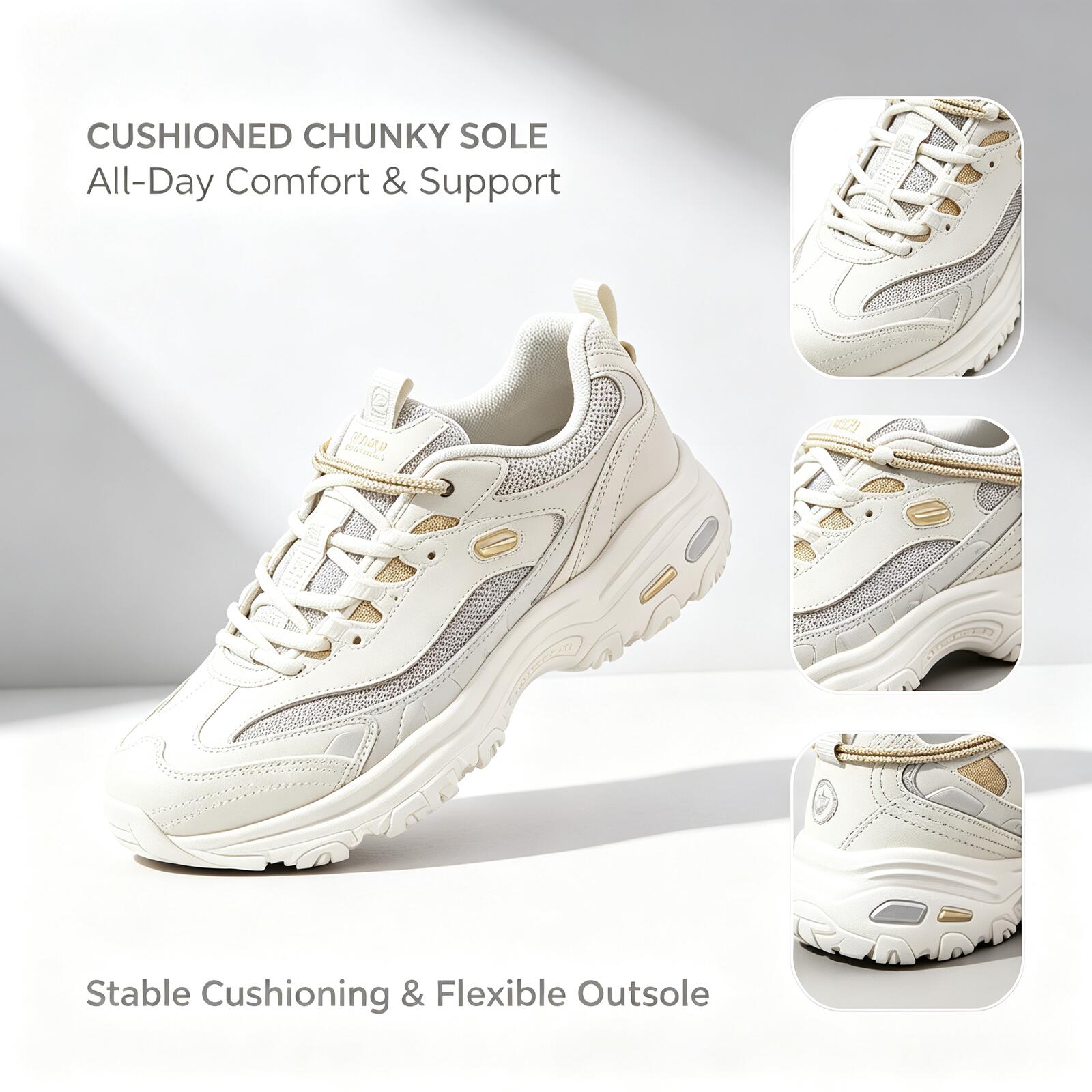 Women Shoes Skechers - Skechers New Women D'Lites 1.0 Panda