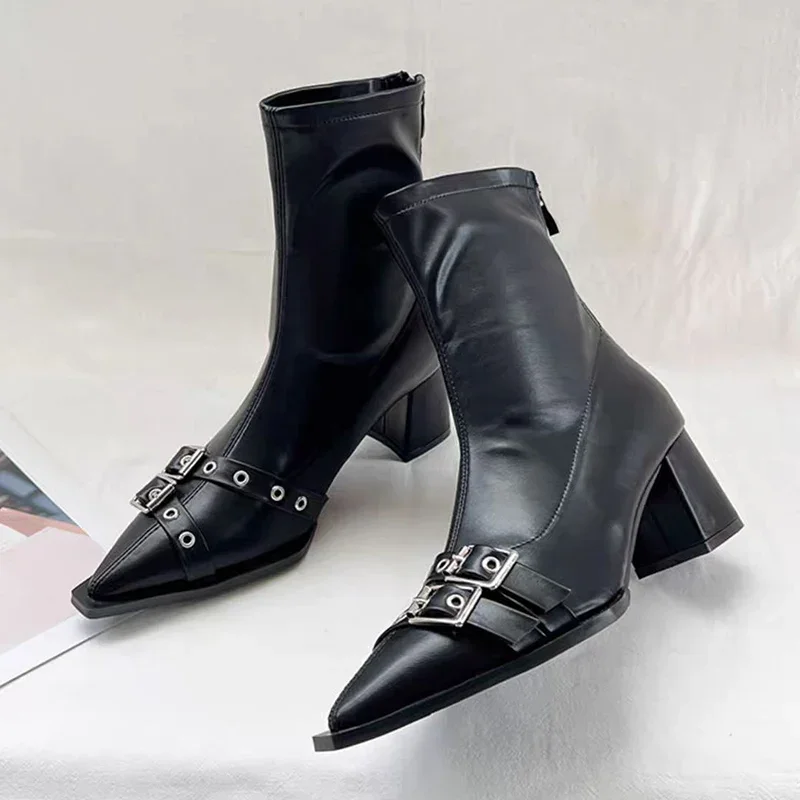 Women'S Shoes Trending 2025 - High Heels Ankle Boots Women Chunky