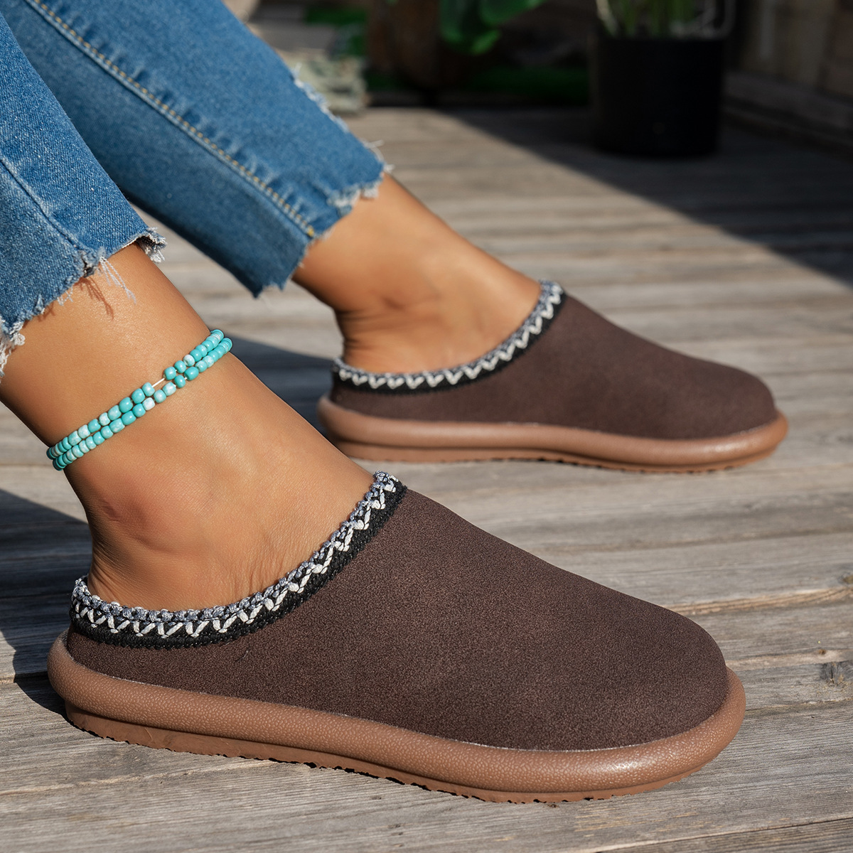 Women's 2025 Embroidered Slipp - Women'S Shoes In Wide Width 评论和价格