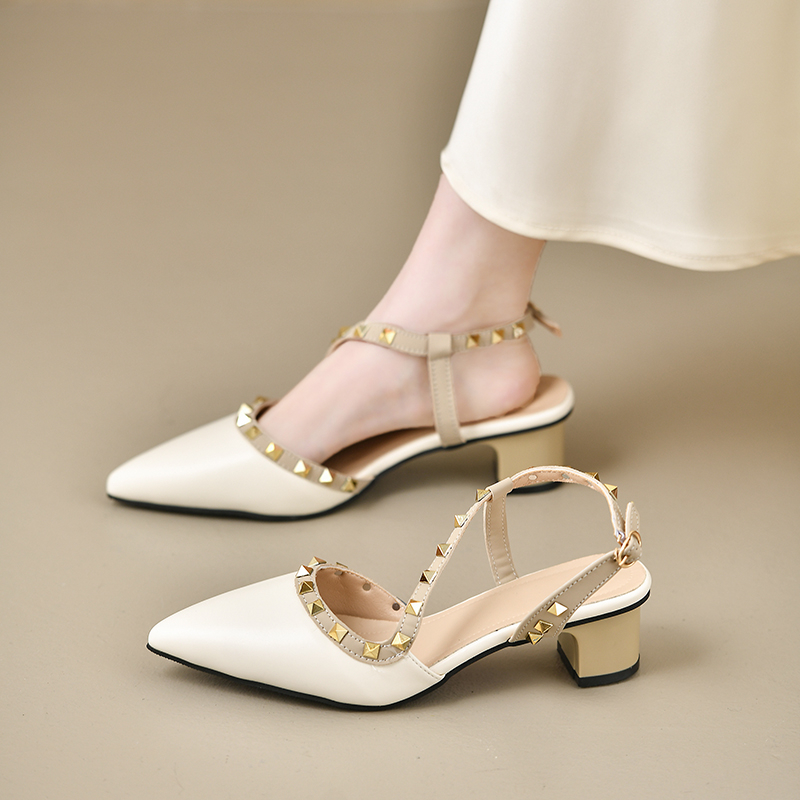 Women Shiny Back Buckle Strap  - Women'S Shoes Trendy 评论和价格