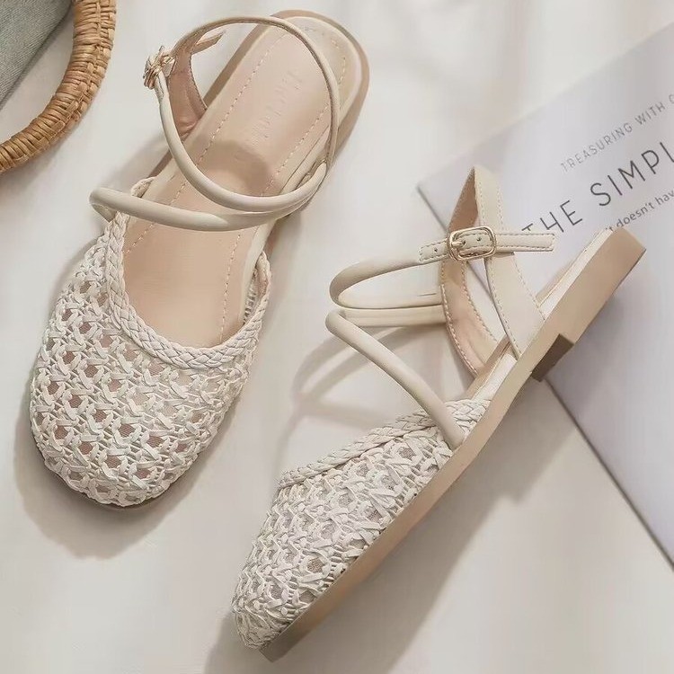 French-style Closed-toe Sandal - Shoes Women Pumps 评论和价格