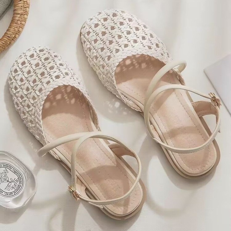 French-style Closed-toe Sandal - Shoes Women Pumps 评论和价格