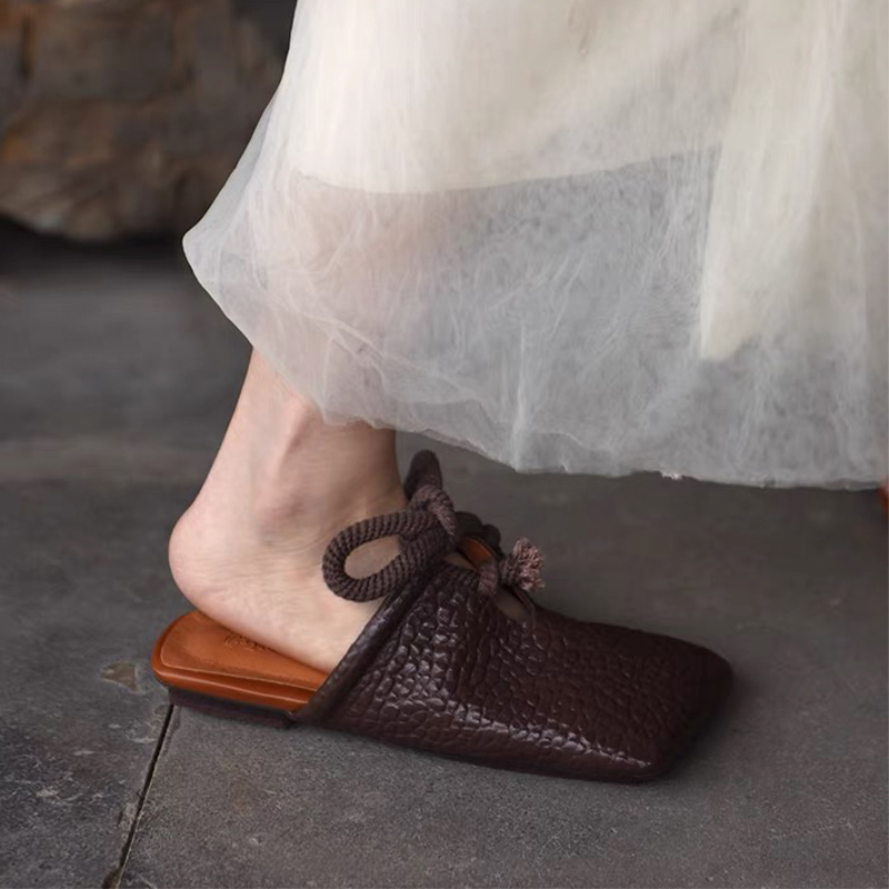 Square Toe Slippers Women Flat - Women Shoes Size 7 评论和价格