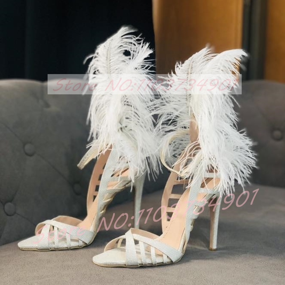 Glam Feather Sequins Stiletto  - Women'S Shoes Trendy 评论和价格