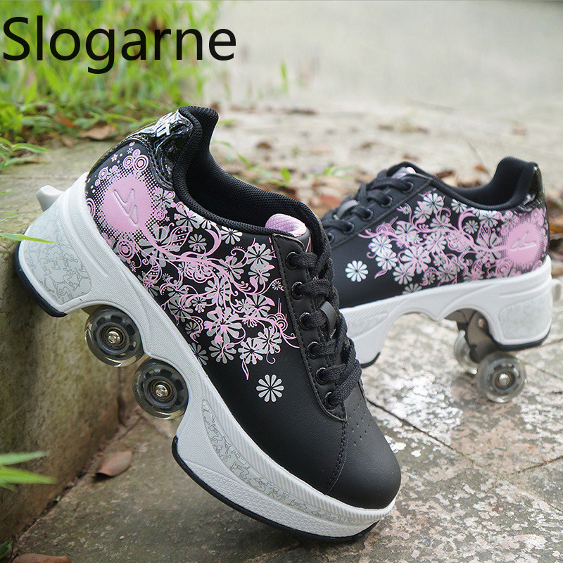 Women 4 Wheels Deformation Rol - Women Shoes Size 评论和价格