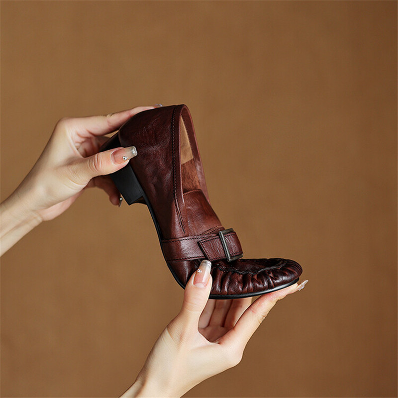 New Autumn Genuine Leather Wom - Shoes Women Pumps 评论和价格