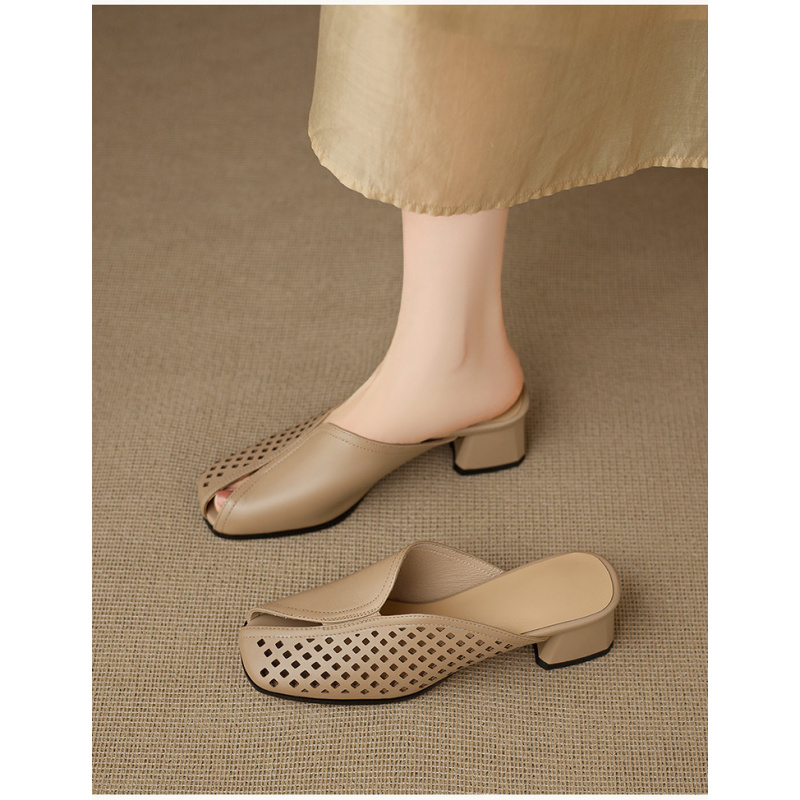 Heels Slippers  Thick Heel  Sl - Women'S Shoes In Wide Width 评论和价格
