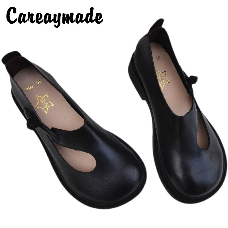 Careaymade-Genuine Leather Big - Shoes Women Pumps 评论和价格