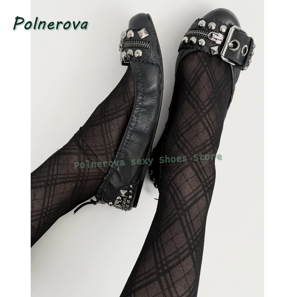 Rivet Belt Buckle Mary Jane Sh - Shoes Women Pumps 评论和价格