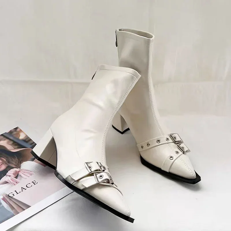 High Heels Ankle Boots Women C - Women'S Shoes Trending 2025 评论和价格