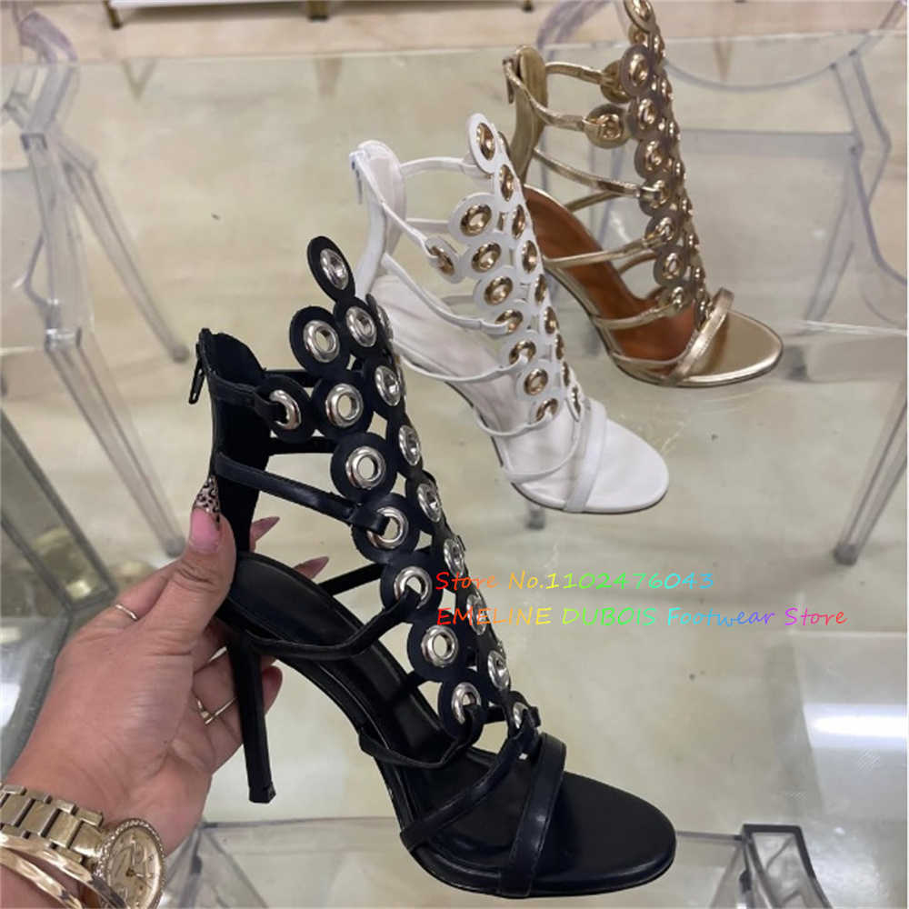Gold Metal Circle Decor High H - Women'S Shoes Trendy 评论和价格