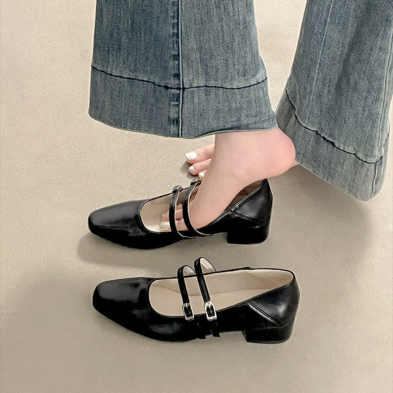 Square Toe Low Heel Women Silv - Shoes Women Pumps 评论和价格