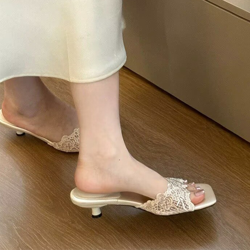 Mesh Slippers Women High Heels - Women Shoes Size 7 评论和价格