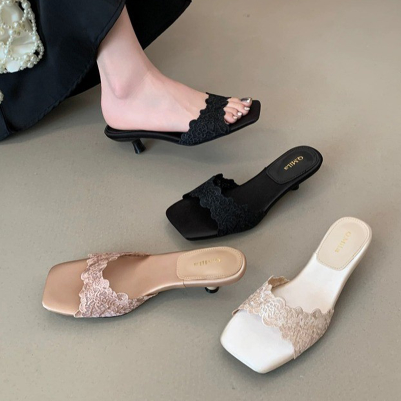 Mesh Slippers Women High Heels - Women Shoes Size 7 评论和价格